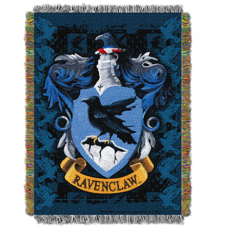 Harry Potter Ravenclaw Shield Woven Tapestry Throw Blanket 48" x 60"